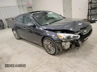 2014 Kia Cadenza Premium with VIN KNALN4D70E5165793, listed as a Copart auction lot 82120484 with 75,129 mi miles and Salvage Title. Bid and sale history available at carsss.com. Image 11.