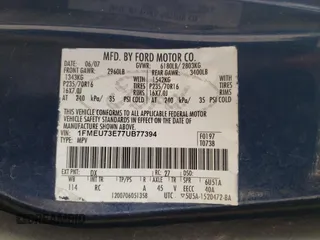 2007 Ford Explorer XLT with VIN 1FMEU73E77UB77394, listed as a Copart auction lot 51183335 with 190,128 mi miles and Salvage Title. Bid and sale history available at carsss.com. Image 13.