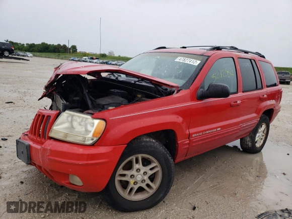 1999 Jeep Grand Cherokee Limited with VIN 1J4G268S8XC758964, listed as a Copart auction lot 71442794 with 321,284 mi miles and Non repairable. Bid and sale history available at DreamBid. Image 2.