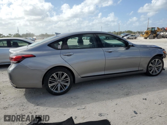2020 Genesis G80 3.8L with VIN KMTFN4JE2LU332663, listed as a Copart auction lot 78372134 with 15,812 mi miles and Salvage Title. Bid and sale history available at carsss.com. Image 3.