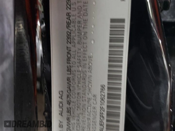2015 Audi A3 Premium Plus with VIN WAUEFGFF2F1062766, listed as a Copart auction lot 52493835 with 26,679 mi miles and Salvage title. Bid and sale history available at DreamBid. Image 12.