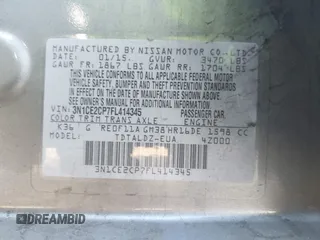 2015 Nissan Note SR with VIN 3N1CE2CP7FL414345, listed as a IAAI auction lot 42449650 with 98,422 mi miles and . Bid and sale history available at DreamBid. Image 9.