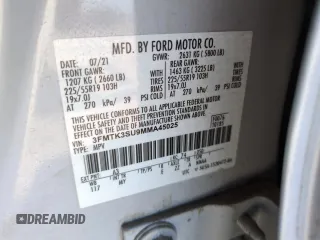 2021 Ford Mustang Mach-E Premium z VIN 3FMTK3SU9MMA45025, wystawiony jako Copart lot #54931025 z przebiegiem Nie podano mil oraz Szkoda całkowita • Salvage title. Historia ofert i sprzedaży dostępna na DreamBid. Obrazek 12.
