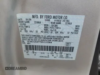 2009 Ford Escape Limited с VIN 1FMCU04779KC31564, выставлен на аукционе Copart как лот 55503635 с пробегом 106 445 миль миль и Чистый • Clean title. История ставок и продаж доступна на DreamBid. Изображение 14.