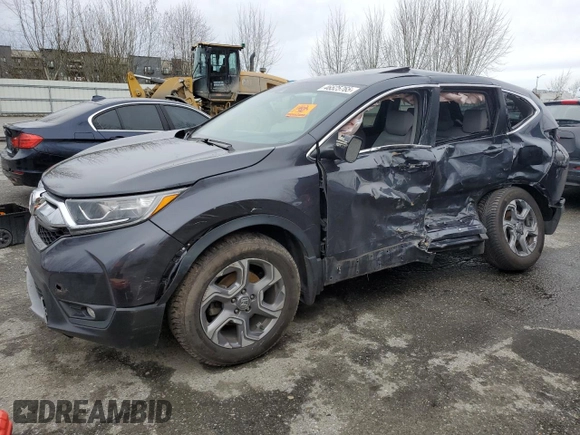 2017 Honda CR-V EX-L with VIN 2HKRW2H88HH668672, listed as a Copart auction lot 46525765 with Not Provided miles and Salvage Title. Bid and sale history available at DreamBid. Image 1.