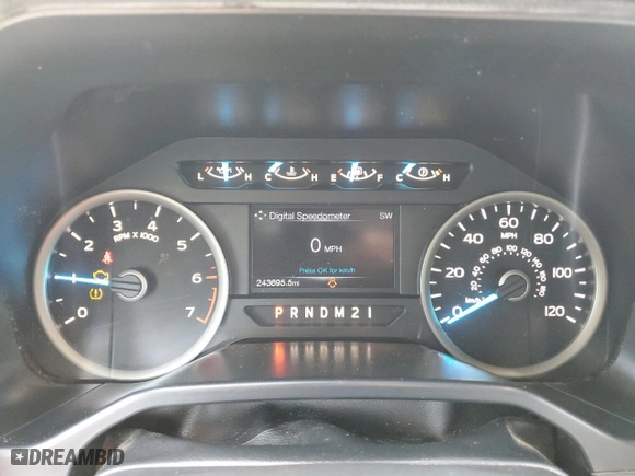 2015 Ford F-150 XL with VIN 1FTEW1CF5FKD55639, listed as a Copart auction lot 46915025 with 243,695 mi miles and Salvage Title. Bid and sale history available at carsss.com. Image 9.