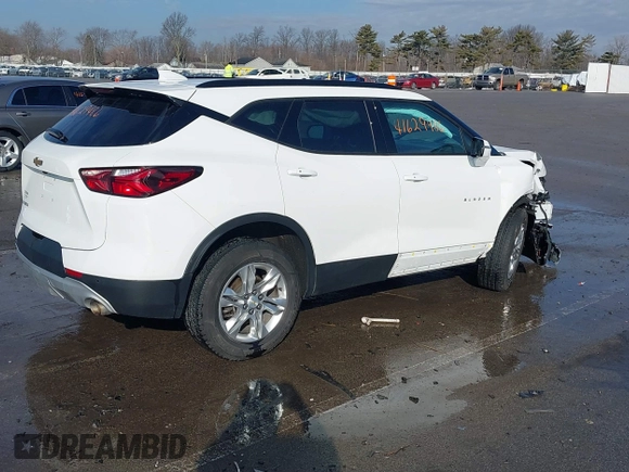 2021 Chevrolet Blazer LT with VIN 3GNKBBRA0MS530162, listed as a IAAI auction lot 41629486 with 52,497 mi miles and . Bid and sale history available at DreamBid. Image 4.