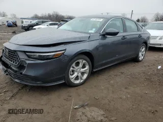 2024 Honda Accord LX z VIN 1HGCY1F20RA020116, wystawiony jako Copart lot #43145765 z przebiegiem Nie podano mil oraz Szkoda całkowita • Salvage title. Historia ofert i sprzedaży dostępna na DreamBid. Obrazek 1.
