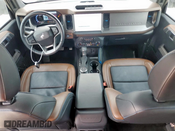 2022 Ford Bronco with VIN 1FMDE5DH1NLB77321, listed as a Copart auction lot 57834615 with 27,016 mi miles and Salvage title. Bid and sale history available at DreamBid. Image 8.
