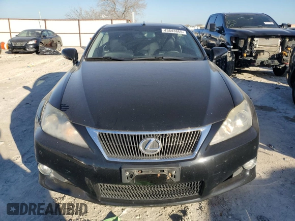 2010 Lexus IS 350 C with VIN JTHFE2C28A2504255, listed as a Copart auction lot 43643865 with 173,127 mi miles and Salvage title. Bid and sale history available at DreamBid. Image 5.