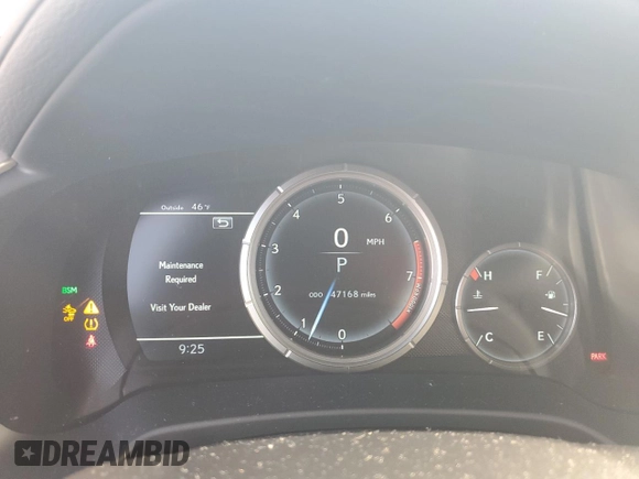 2020 Lexus RX 350 F Sport with VIN 2T2SZMDAXLC235598, listed as a Copart auction lot 82036884 with 47,168 mi miles and Salvage title. Bid and sale history available at DreamBid. Image 9.