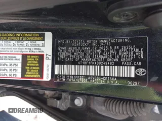 2013 Toyota Camry L with VIN 4T1BF1FK4DU249482, listed as a IAAI auction lot 42010901 with 196,121 mi miles. Bid and sale history available at carsss.com. Image 9.