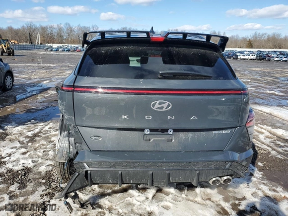 2024 Hyundai Kona N Line with VIN KM8HACA3XRU028724, listed as a Copart auction lot 44207365 with 10,946 mi miles and Salvage Title. Bid and sale history available at carsss.com. Image 6.