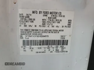 2014 Ford F-150 XL with VIN 1FTNF1CF9EKD84575, listed as a Copart auction lot 52136825 with 211,014 mi miles and Clean title. Bid and sale history available at DreamBid. Image 12.