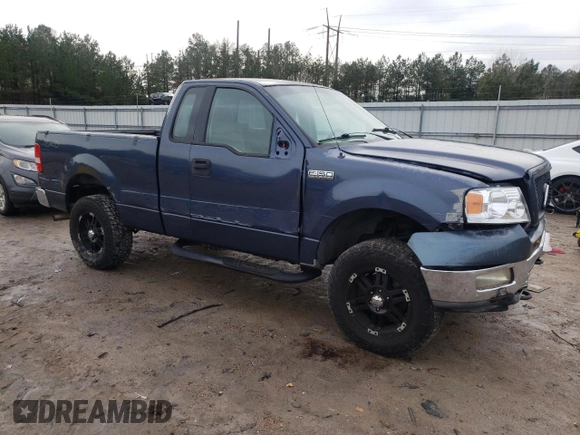 2005 Ford F-150 XL with VIN 1FTRF14585KC00914, listed as a Copart auction lot 43589325 with 181,304 mi miles and Salvage Title. Bid and sale history available at carsss.com. Image 4.