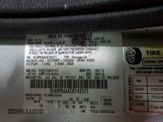 2012 Ford Fusion SEL with VIN 3FAHP0JAXCR143571, listed as a Copart auction lot 47832375 with 102,908 mi miles and Salvage Title. Bid and sale history available at carsss.com. Image 13.