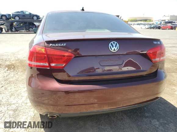 2013 Volkswagen Passat SE with VIN 1VWBN7A39DC123275, listed as a Copart auction lot 58411545 with 79,320 mi miles and Clean title. Bid and sale history available at DreamBid. Image 6.