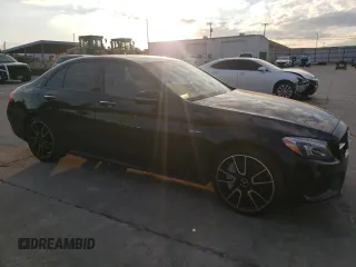 2018 Mercedes-Benz C 43 AMG with VIN 55SWF6EB2JU257667, listed as a Copart auction lot 88147185 with Not Provided miles and Salvage Title. Bid and sale history available at carsss.com. Image 4.