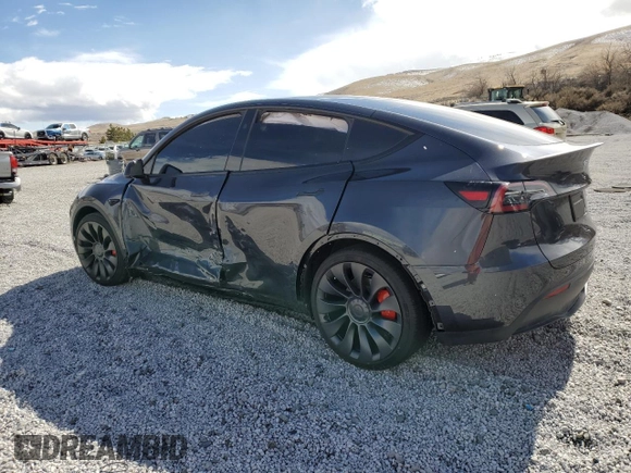 2024 Tesla Model Y Performance z VIN 7SAYGDEF6RF166365, wystawiony jako Copart lot #48885585 z przebiegiem Nie podano mil oraz Szkoda całkowita • Salvage title. Historia ofert i sprzedaży dostępna na DreamBid. Obrazek 2.