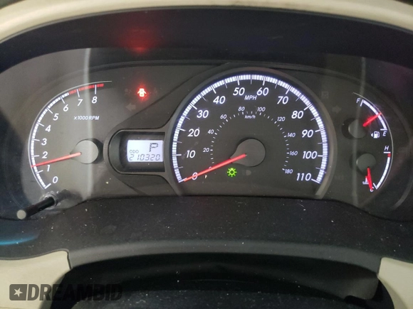 2012 Toyota Sienna LE AAS with VIN 5TDKK3DCXCS224922, listed as a Copart auction lot 57770865 with 210,320 mi miles and Salvage title. Bid and sale history available at DreamBid. Image 9.