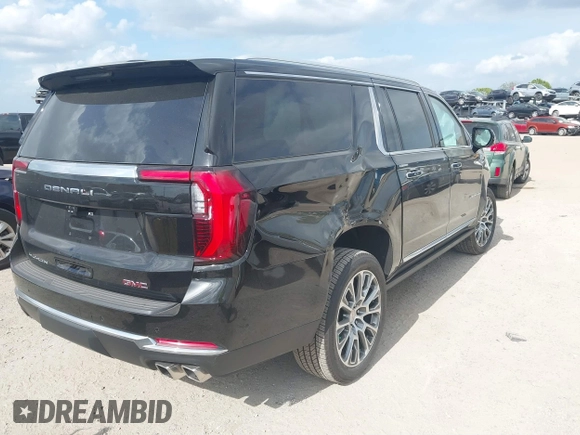 2025 GMC Yukon XL Denali with VIN 1GKS2JRL6SR170517, listed as a IAAI auction lot 41715754 with 1,091 mi miles. Bid and sale history available at carsss.com. Image 4.
