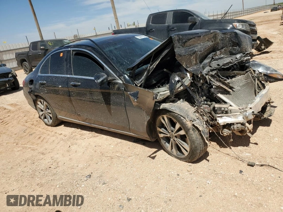 2018 Mercedes-Benz C 300 with VIN 55SWF4JB5JU281150, listed as a Copart auction lot 55307205 with Not provided miles and Salvage title. Bid and sale history available at DreamBid. Image 4.