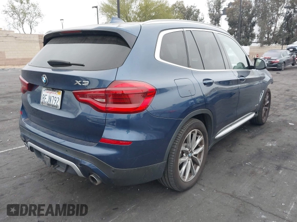 2018 BMW X3 xDrive30i with VIN 5UXTR9C51JLC76364, listed as a IAAI auction lot 41993578 with 54,715 mi miles and . Bid and sale history available at DreamBid. Image 4.