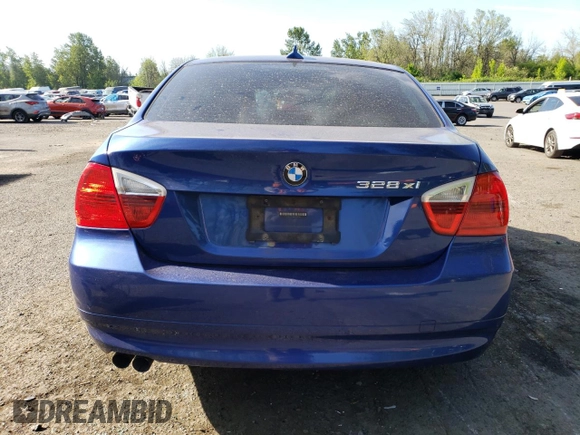 2007 BMW 3 Series 328xi with VIN WBAVC93587K034241, listed as a Copart auction lot 55889595 with 131,836 mi miles and Salvage title. Bid and sale history available at DreamBid. Image 6.