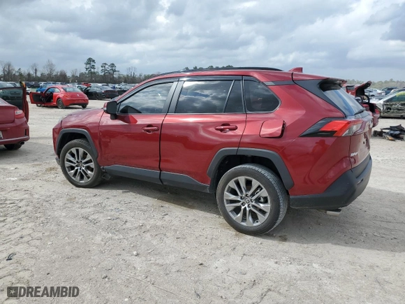 2022 Toyota RAV4 XLE Premium with VIN 2T3C1RFV5NW226684, listed as a Copart auction lot 42021355 with 19,722 mi miles and Salvage Title. Bid and sale history available at carsss.com. Image 2.