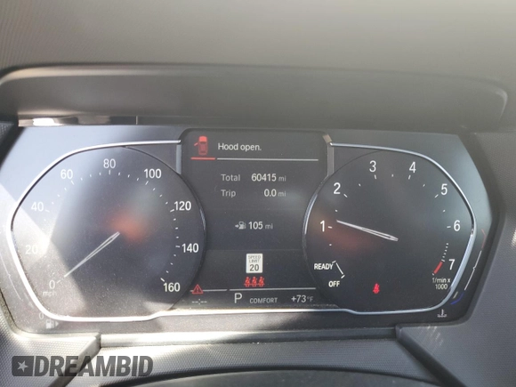2020 BMW 2 Series 228i xDrive with VIN WBA73AK02L7F72756, listed as a Copart auction lot 59174455 with 60,415 mi miles and Salvage title. Bid and sale history available at DreamBid. Image 9.