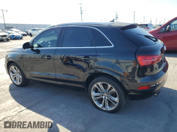 2017 Audi Q3 Premium Plus with VIN WA1HCCFS0HR009755, listed as a Copart auction lot 52728145 with 105,459 mi miles and Salvage title. Bid and sale history available at DreamBid. Image 2.