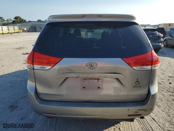 2011 Toyota Sienna LE AAS with VIN 5TDKK3DC8BS024636, listed as a Copart auction lot 43777175 with 187,213 mi miles and Salvage Title. Bid and sale history available at carsss.com. Image 6.
