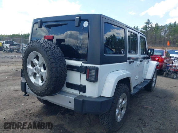 2015 Jeep Wrangler Unlimited Sahara with VIN 1C4HJWEG6FL556460, listed as a IAAI auction lot 42066648 with 54,747 mi miles. Bid and sale history available at carsss.com. Image 4.