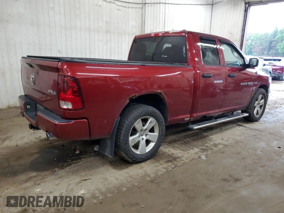 2012 Ram 1500 Express with VIN 1C6RD7FT5CS342775, listed as a Copart auction lot 60799605 with 143,256 mi miles and Salvage title. Bid and sale history available at DreamBid. Image 3.
