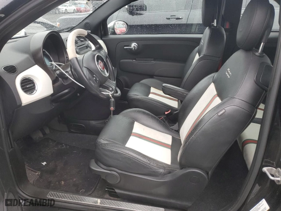 2012 FIAT 500 Gucci with VIN 3C3CFFER5CT253882, listed as a Copart auction lot 51893135 with 84,671 mi miles and Salvage Title. Bid and sale history available at carsss.com. Image 7.