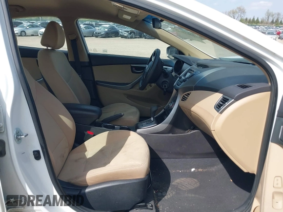 2013 Hyundai Elantra GLS z VIN 5NPDH4AE7DH328536, wystawiony jako IAAI lot #42138081 z przebiegiem 105 199 mil mil oraz . Historia ofert i sprzedaży dostępna na DreamBid. Obrazek 5.