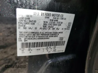 2011 Ford Edge Limited with VIN 2FMDK3KC9BBB20560, listed as a Copart auction lot 51387215 with 151,273 mi miles and Non Repairable. Bid and sale history available at carsss.com. Image 13.
