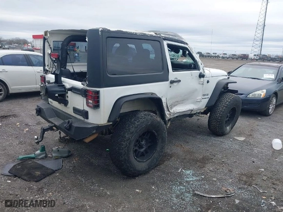 2015 Jeep Wrangler Sport with VIN 1C4AJWAG2FL711030, listed as a IAAI auction lot 41517859 with 89,790 mi miles. Bid and sale history available at carsss.com. Image 4.