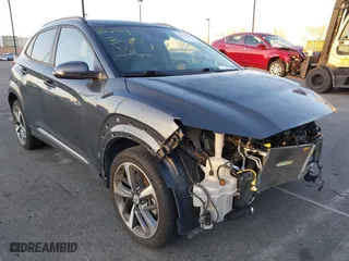 2021 Hyundai Kona Limited with VIN KM8K3CA58MU750686, listed as a IAAI auction lot 41591657 with 63,450 mi miles. Bid and sale history available at carsss.com. Image 1.