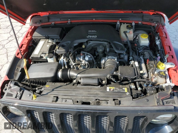 2021 Jeep Wrangler Unlimited Willys with VIN 1C4HJXDG8MW650763, listed as a Copart auction lot 59515805 with 52,749 mi miles and Salvage title. Bid and sale history available at DreamBid. Image 12.