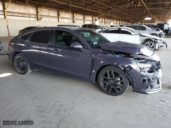 2024 Honda Civic Hatchback Sport Touring with VIN 19XFL1H8XRE031486, listed as a Copart auction lot 44399475 with 3,172 mi miles and Salvage Title. Bid and sale history available at carsss.com. Image 4.