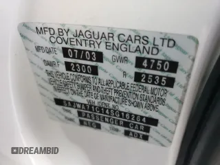 2004 Jaguar XJ with VIN SAJWA71C14SG16264, listed as a Copart auction lot 83251554 with 267,493 mi miles and Salvage Title. Bid and sale history available at carsss.com. Image 13.