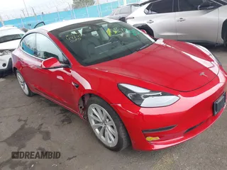 2022 Tesla Model 3 with VIN 5YJ3E1EA8NF177409, listed as a IAAI auction lot 41740718 with 25,557 mi miles. Bid and sale history available at carsss.com. Image 1.