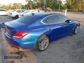 2021 Genesis G70 2.0T with VIN KMTG64LA9MU067141, listed as a IAAI auction lot 41757645 with 58,204 mi miles. Bid and sale history available at carsss.com. Image 4.