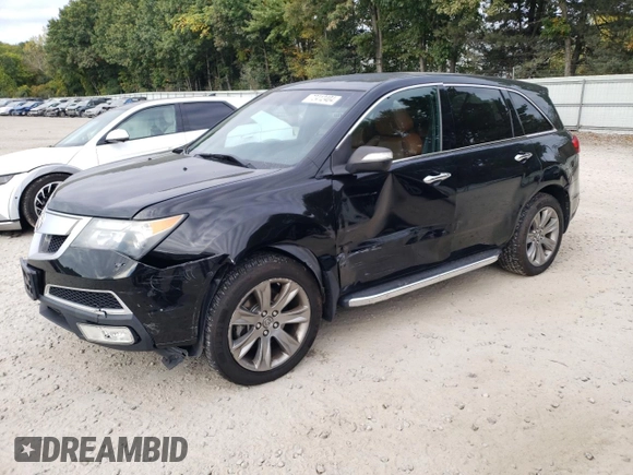 2013 Acura MDX Advance with VIN 2HNYD2H84DH503121, listed as a Copart auction lot 72412404 with 145,626 mi miles and Salvage Title. Bid and sale history available at DreamBid. Image 1.