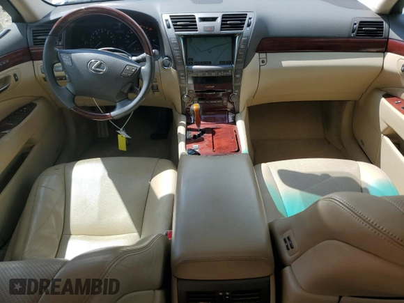 2007 Lexus LS 460 with VIN JTHBL46F775047802, listed as a Copart auction lot 56669525 with 181,584 mi miles and Salvage title. Bid and sale history available at DreamBid. Image 8.
