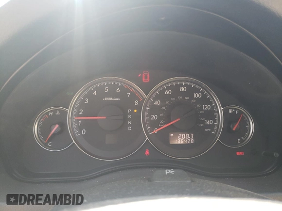 2008 Subaru Outback i with VIN 4S4BP61C587341442, listed as a Copart auction lot 62070945 with 136,428 mi miles and Salvage title. Bid and sale history available at DreamBid. Image 9.
