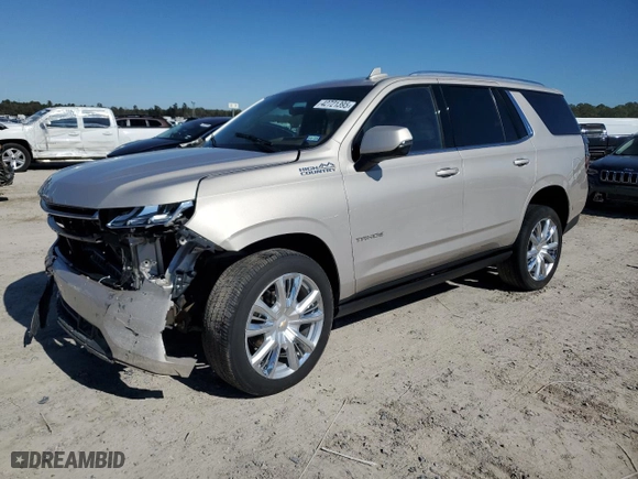 2022 Chevrolet Tahoe High Country with VIN 1GNSKTKL0NR285739, listed as a Copart auction lot 42721395 with 48,036 mi miles and Salvage Title. Bid and sale history available at carsss.com. Image 1.