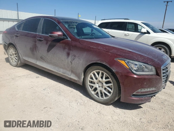 2015 Hyundai Genesis 5.0L with VIN KMHGN4JF4FU045739, listed as a Copart auction lot 61482474 with 117,558 mi miles and Salvage Title. Bid and sale history available at carsss.com. Image 4.