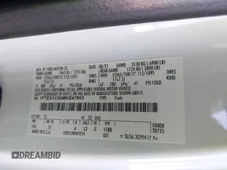 2021 Ford F-150 XL z VIN 1FTEX1C56MKE47893, wystawiony jako IAAI lot #42095350 z przebiegiem 89 885 mil mil oraz . Historia ofert i sprzedaży dostępna na DreamBid. Obrazek 9.